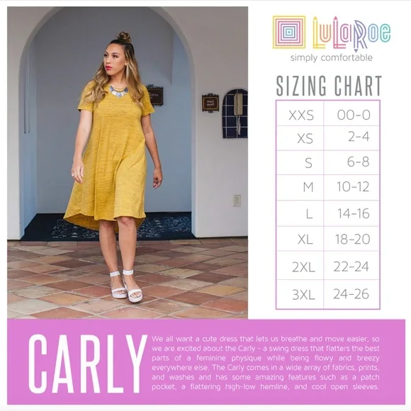 NWT LulaRoe (S) Carley Dress - Picture 5 of 6